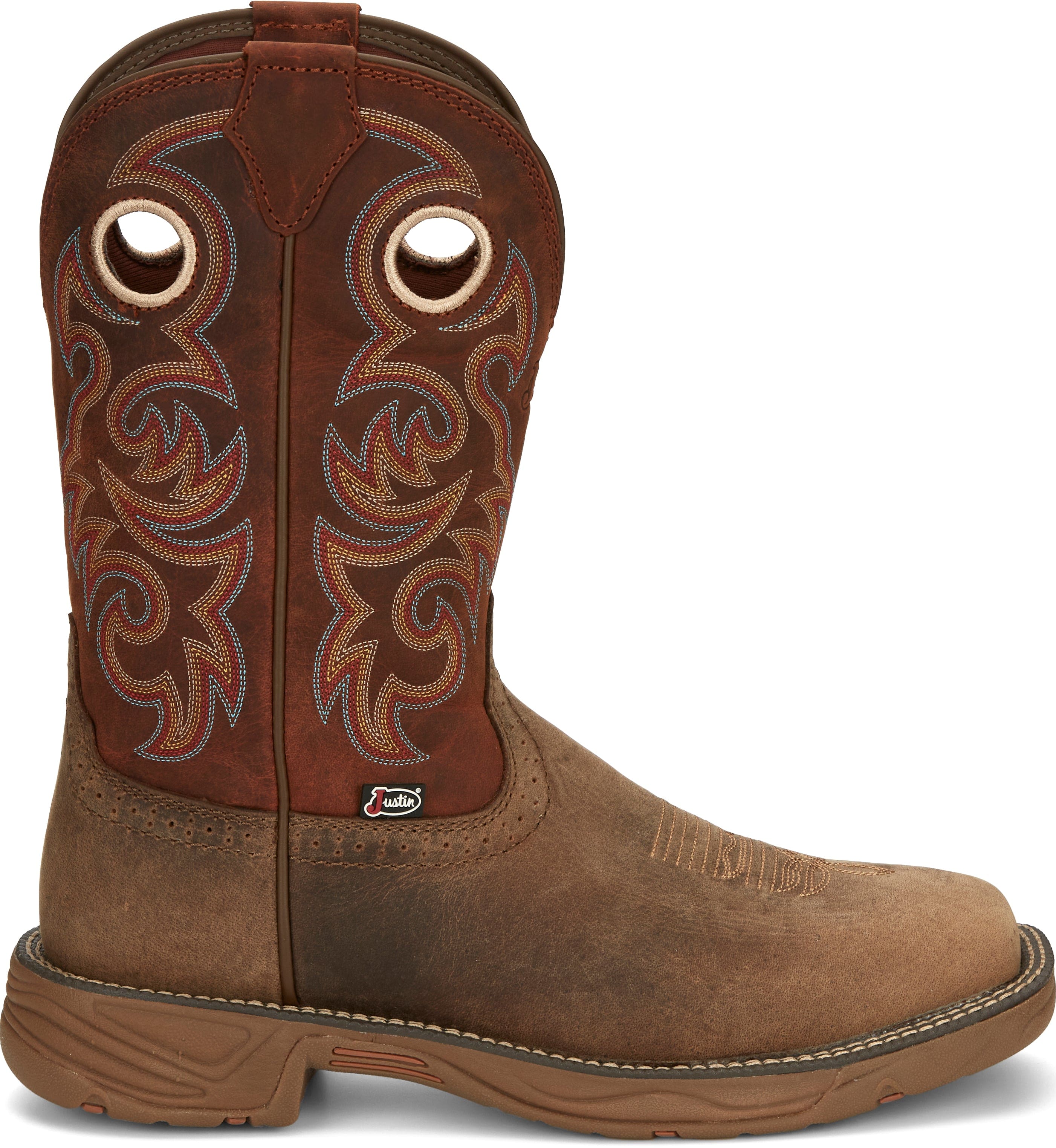 Justin Men's Stampede Rush Wide Square Toe Work Boots SE7402 - Image 3