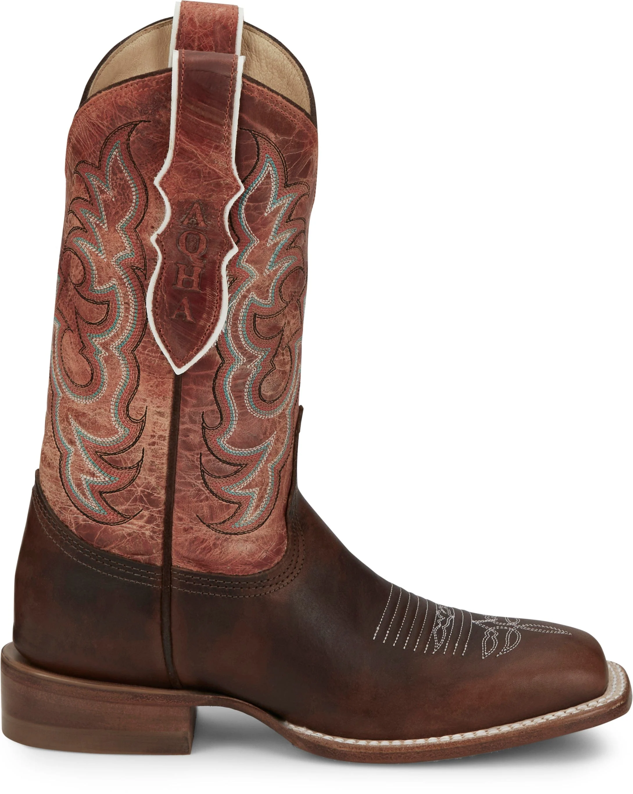 Justin Women's AQHA Dusty Brown Square Toe Western Boots AQ7020 - Image 3