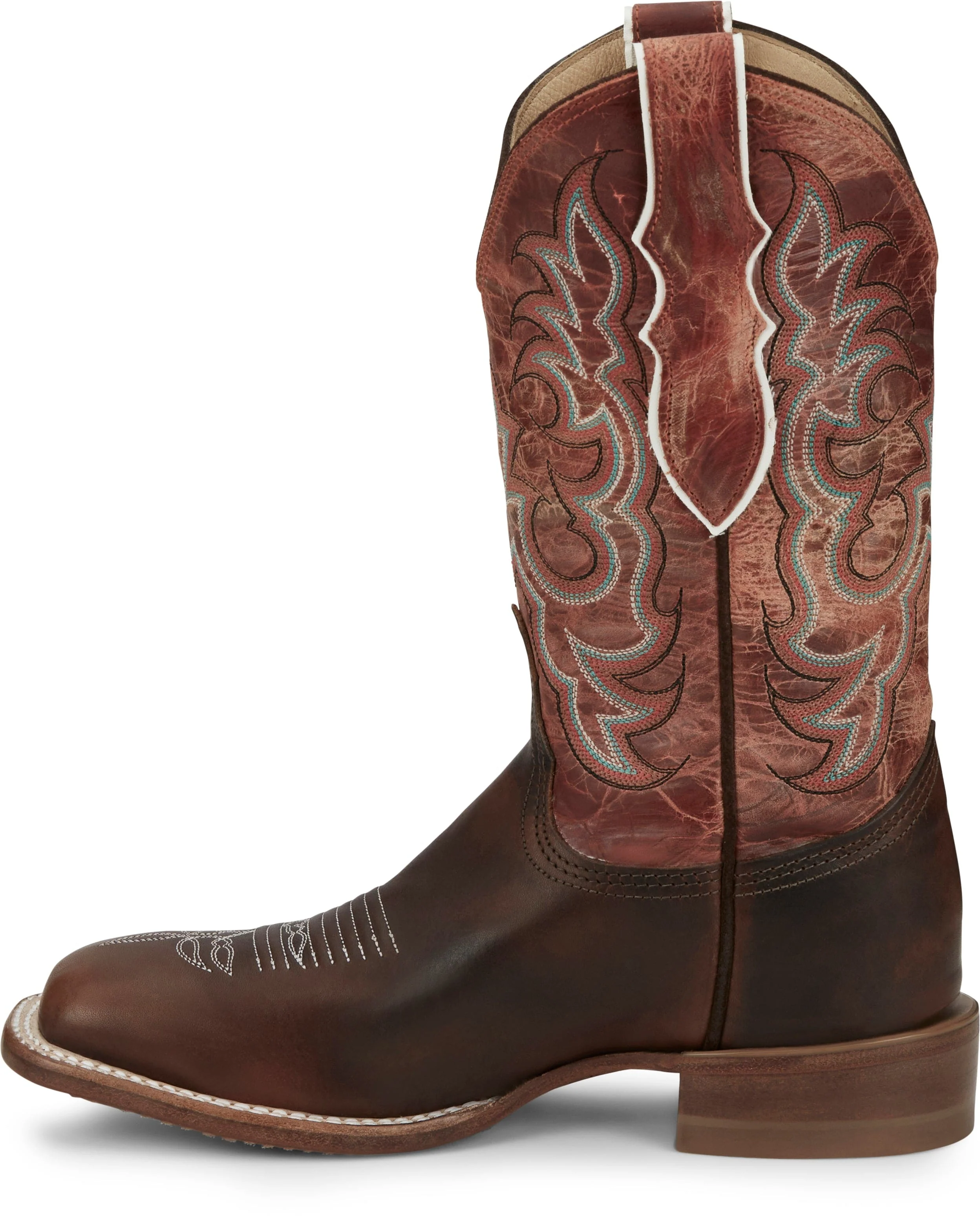 Justin Women's AQHA Dusty Brown Square Toe Western Boots AQ7020 - Image 4
