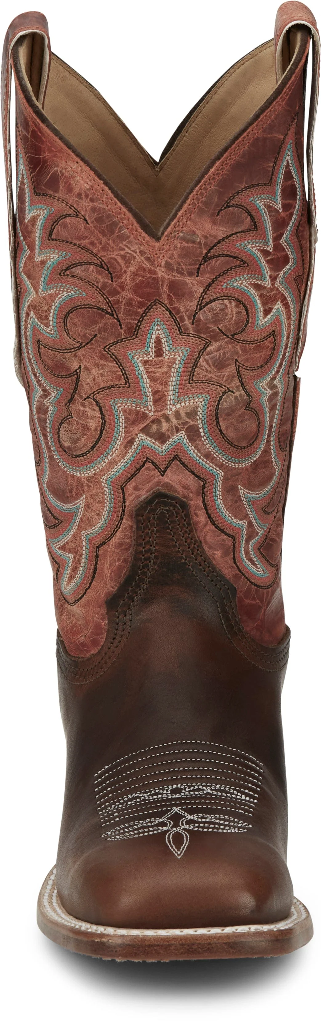 Justin Women's AQHA Dusty Brown Square Toe Western Boots AQ7020 - Image 7