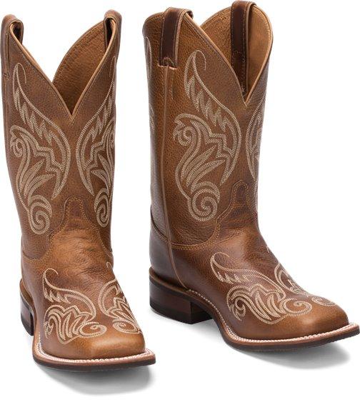 Justin Women's Bent Rail Llano Distressed Brown Cowgirl Boots BRL212 - Image 7
