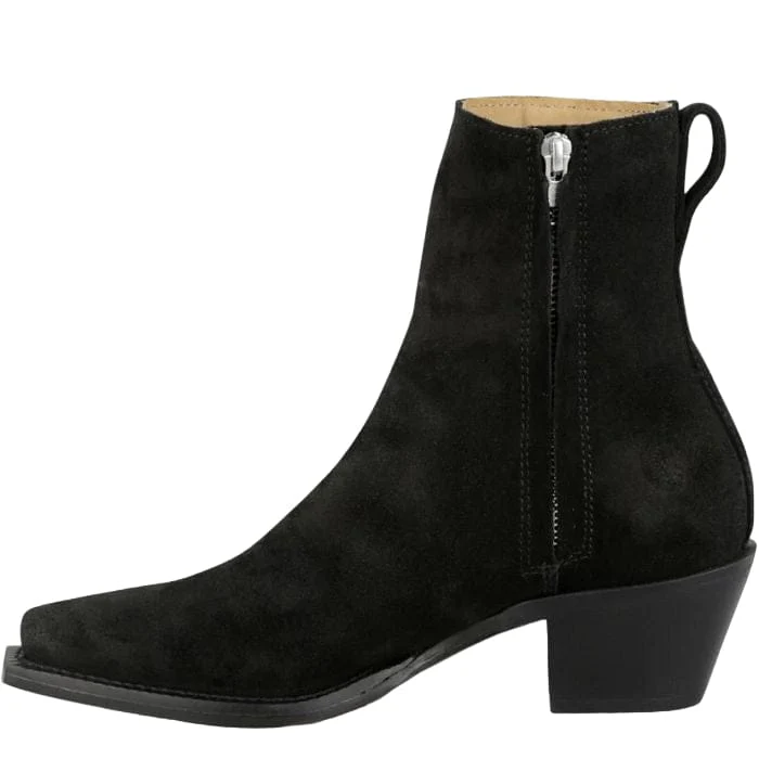 Justin Women's Black Bev Fringe Booties VN4425 - Image 3