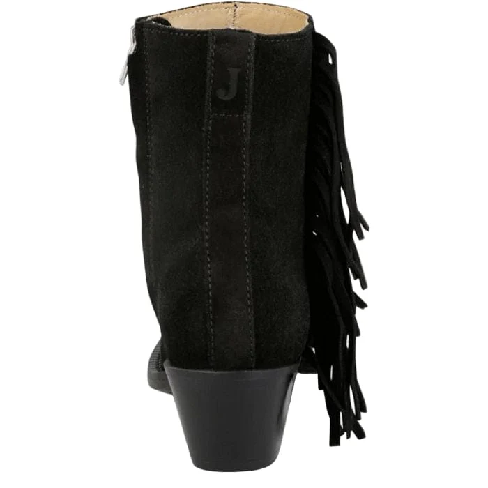 Justin Women's Black Bev Fringe Booties VN4425 - Image 5