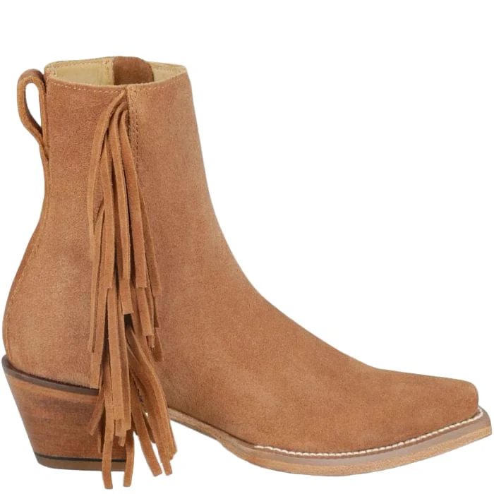 Justin Women's Brown Bev Fringe Booties VN4426 - Image 2