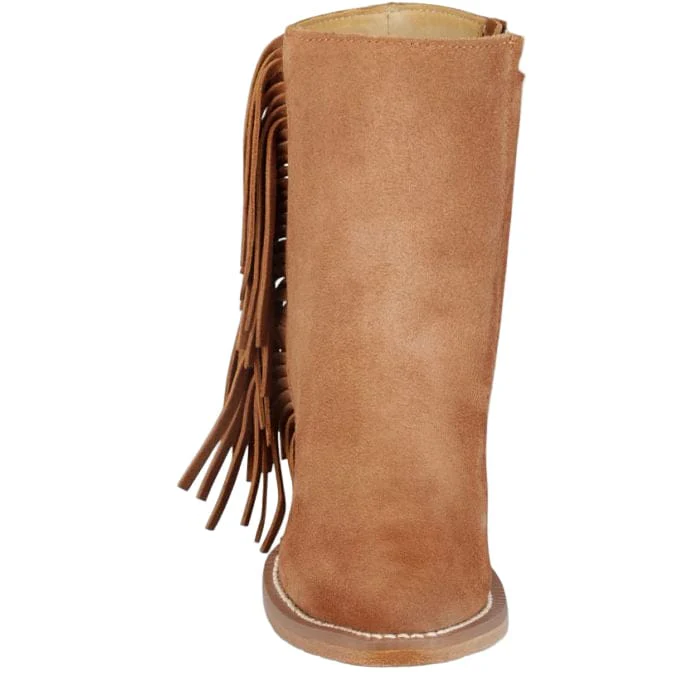 Justin Women's Brown Bev Fringe Booties VN4426 - Image 4