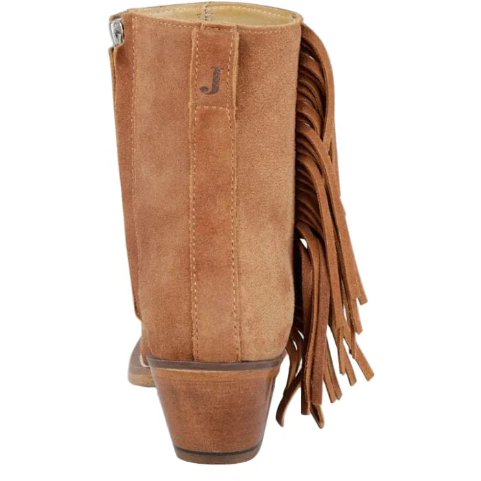 Justin Women's Brown Bev Fringe Booties VN4426 - Image 5
