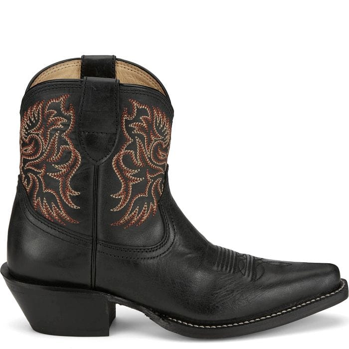 Justin Women's Coal Black Isabella 7" Western Booties VN4422 - Image 2