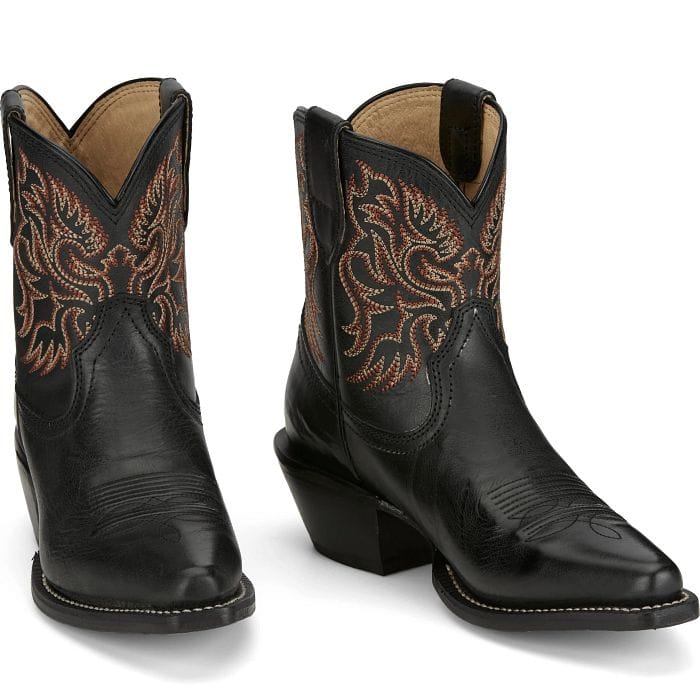 Justin Women's Coal Black Isabella 7" Western Booties VN4422 - Image 4