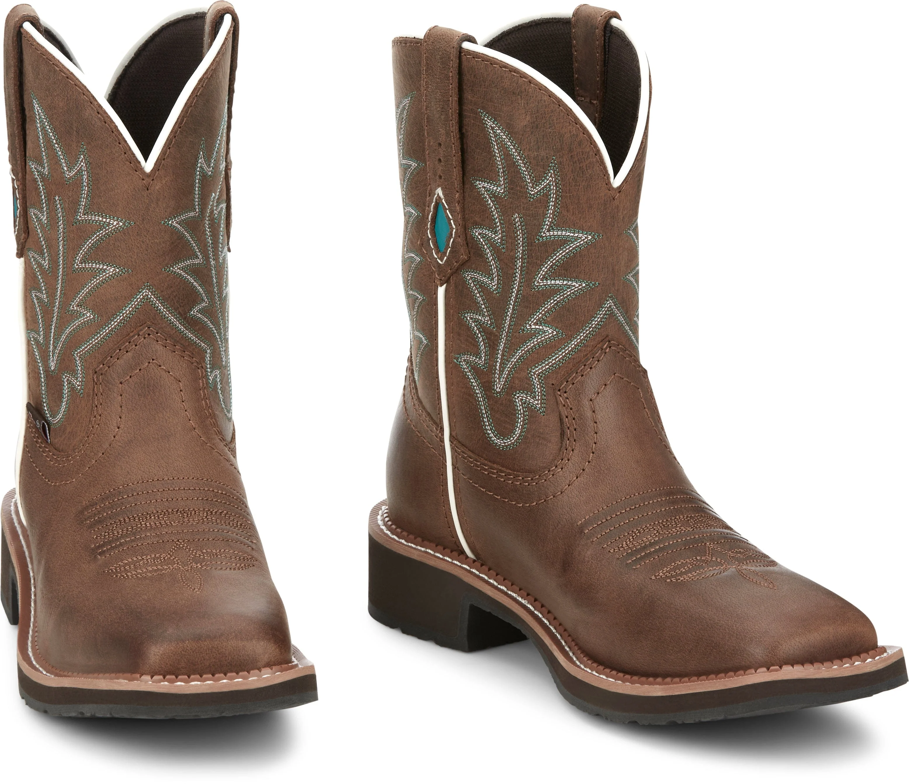 Justin Women's Ema Brown Western Booties GY9539 - Image 8