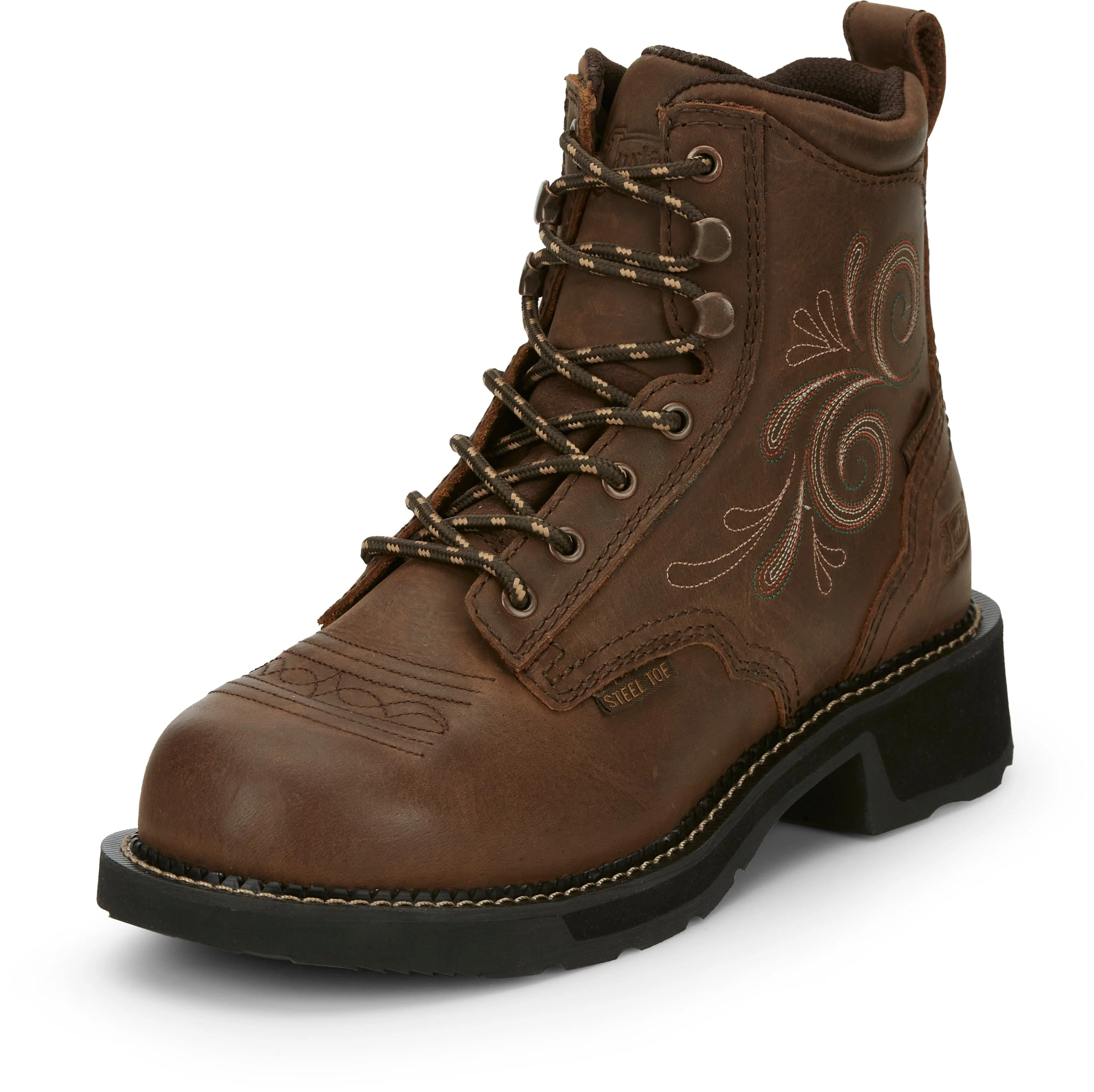 Justin Women's Gypsy Katerina Waterproof Steel Toe Lace Up Work Boots GY985 - Image 2