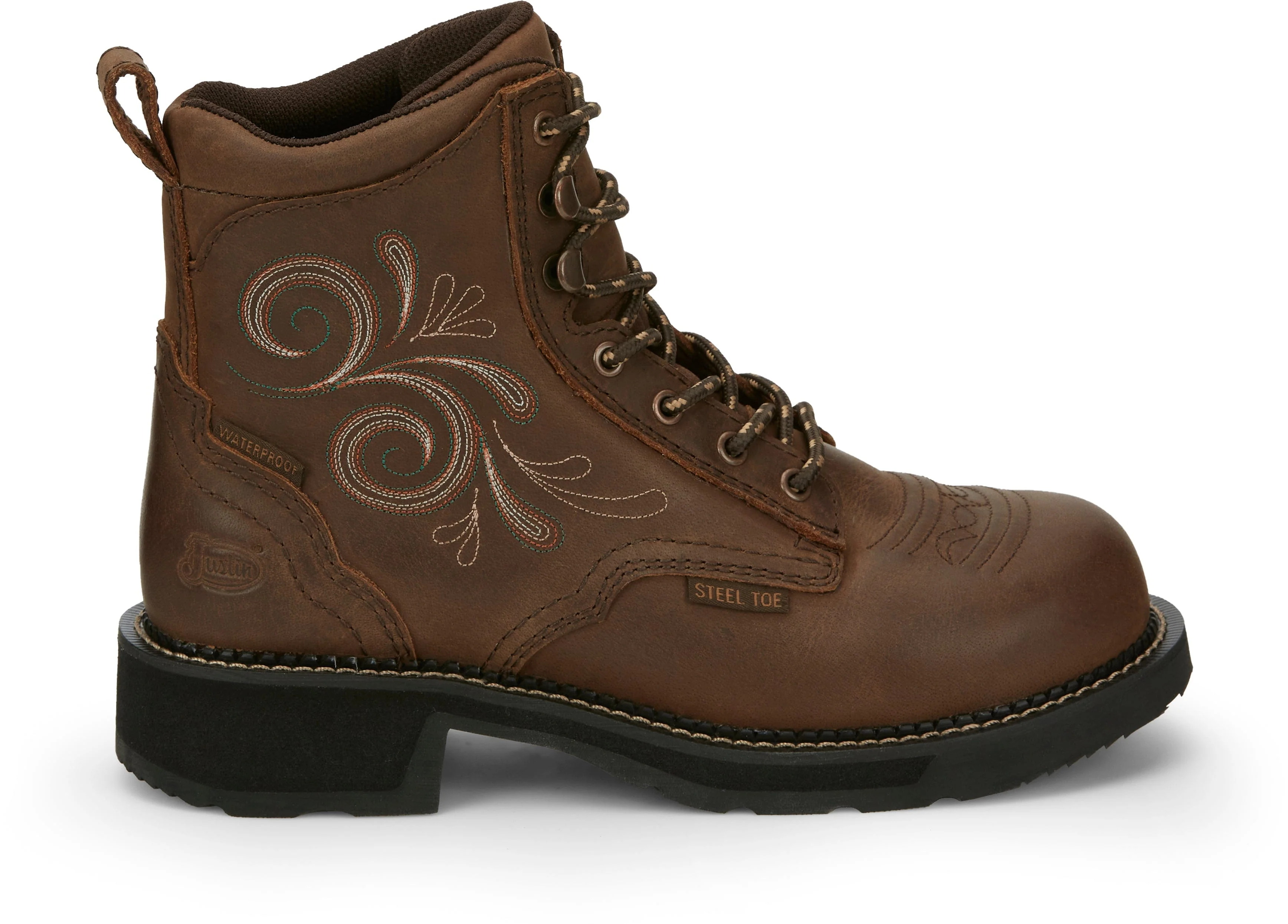 Justin Women's Gypsy Katerina Waterproof Steel Toe Lace Up Work Boots GY985 - Image 3