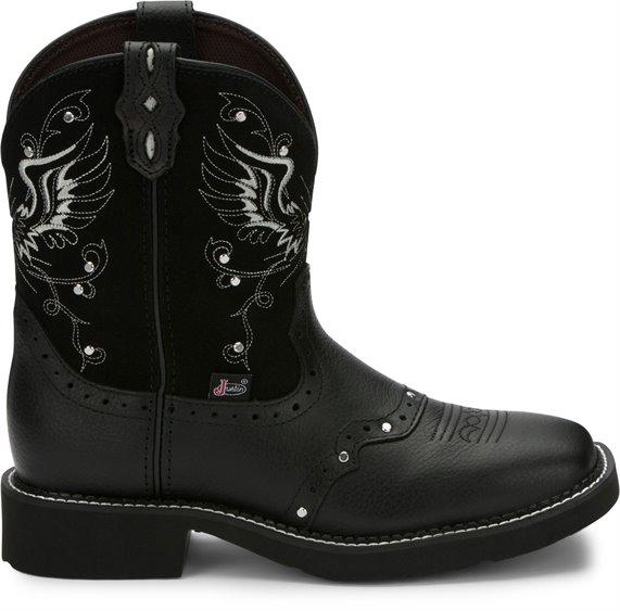 Justin Women's Gypsy Mandra Black Square Toe Western Boots GY9977 - Image 2