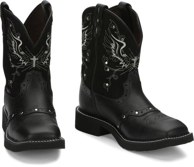 Justin Women's Gypsy Mandra Black Square Toe Western Boots GY9977 - Image 7