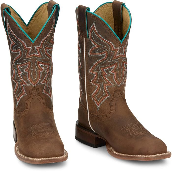 Justin Women's Miss Ellie Taupe Brown Western Boots FN4201 - Image 6