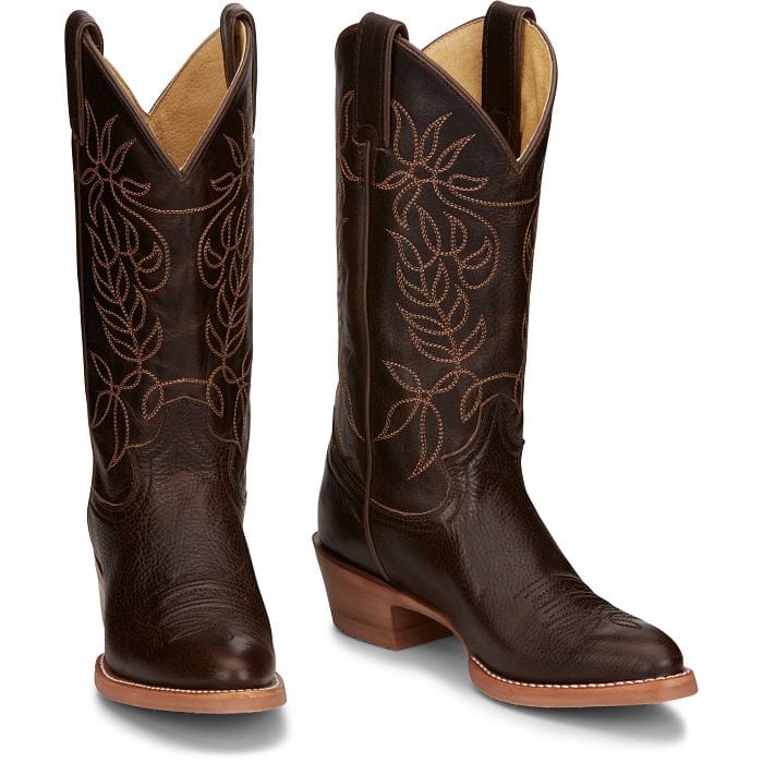 Justin Women's Rosey Brown Round Toe Western Boots CJ4000 - Image 7
