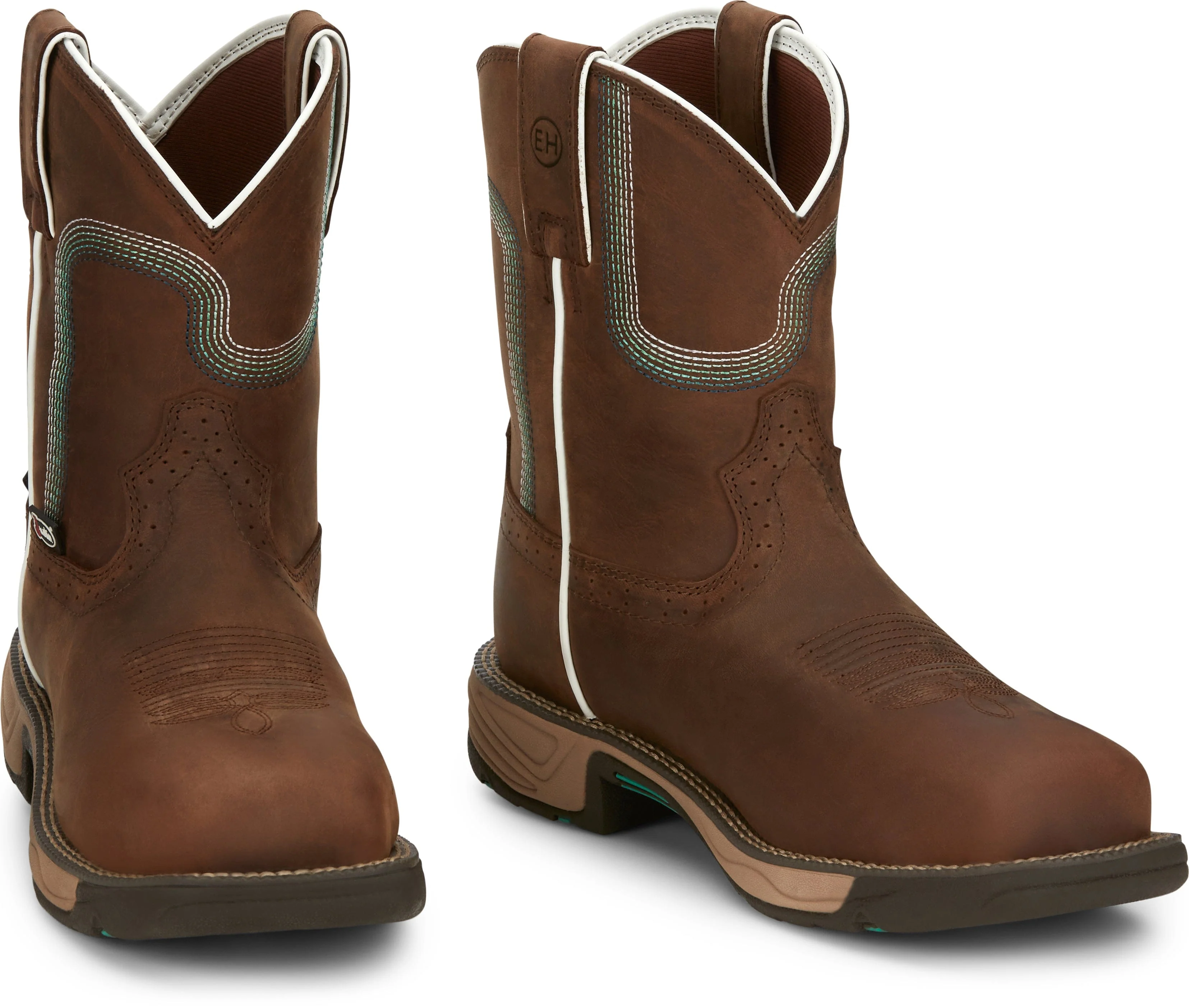 Justin Women's Rush Cedar Brown Waterproof Composite Toe Work Boots SE4360 - Image 7
