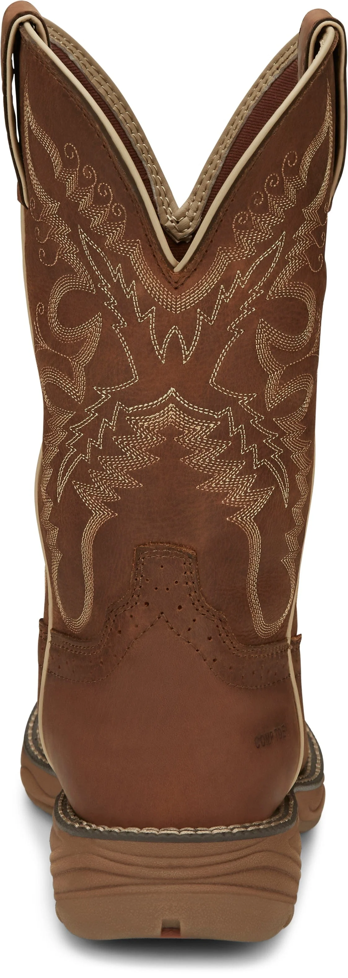 Justin Women's Rush Rustic Tan 11" Nano Composite Toe Waterproof Work Boot SE4352 - Image 7