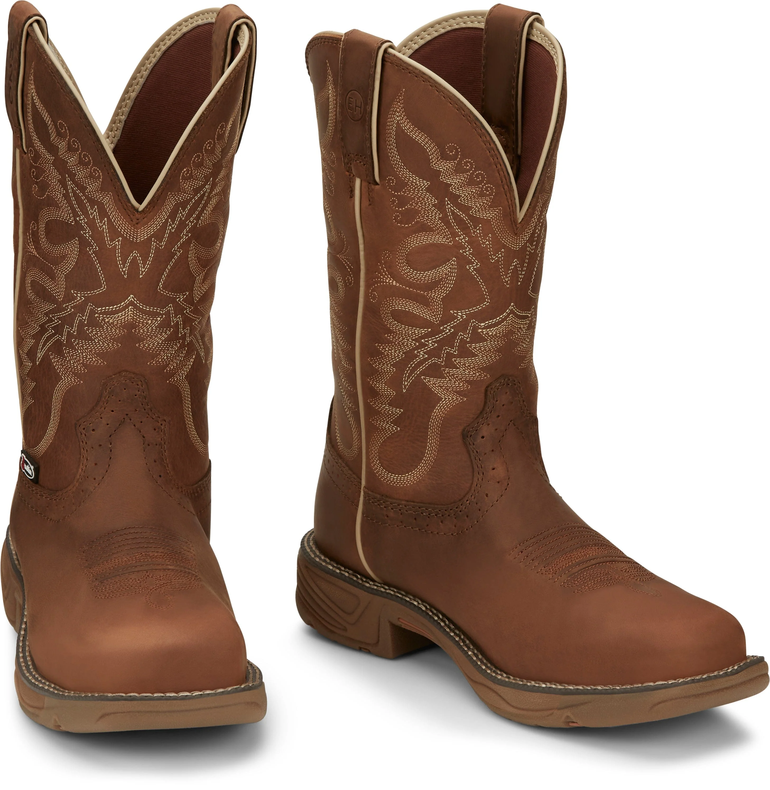 Justin Women's Rush Rustic Tan 11" Nano Composite Toe Waterproof Work Boot SE4352 - Image 8