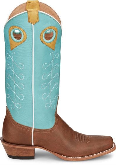 Justin Women's Saddle Tan & Sky Blue Hattie Western Boots JP2602 - Image 2