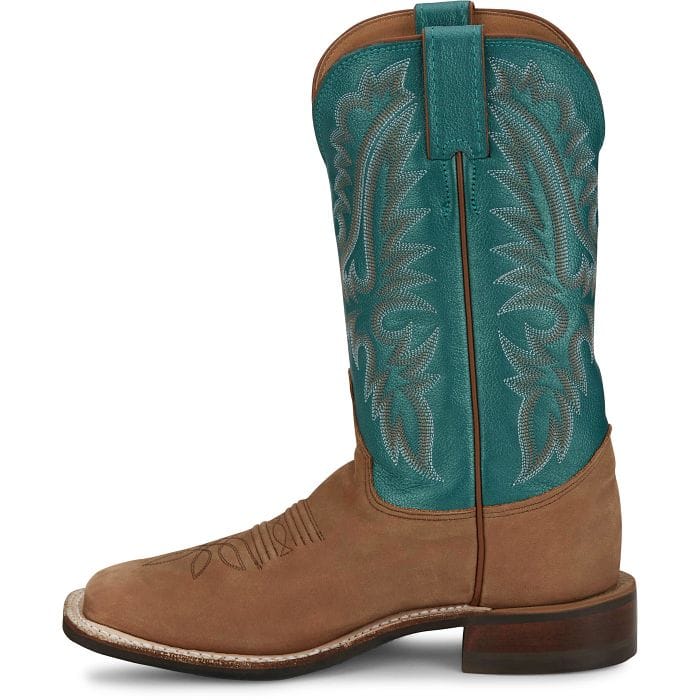 Justin Women's Tan and Turquoise Shay Western Boots BR540 - Image 3