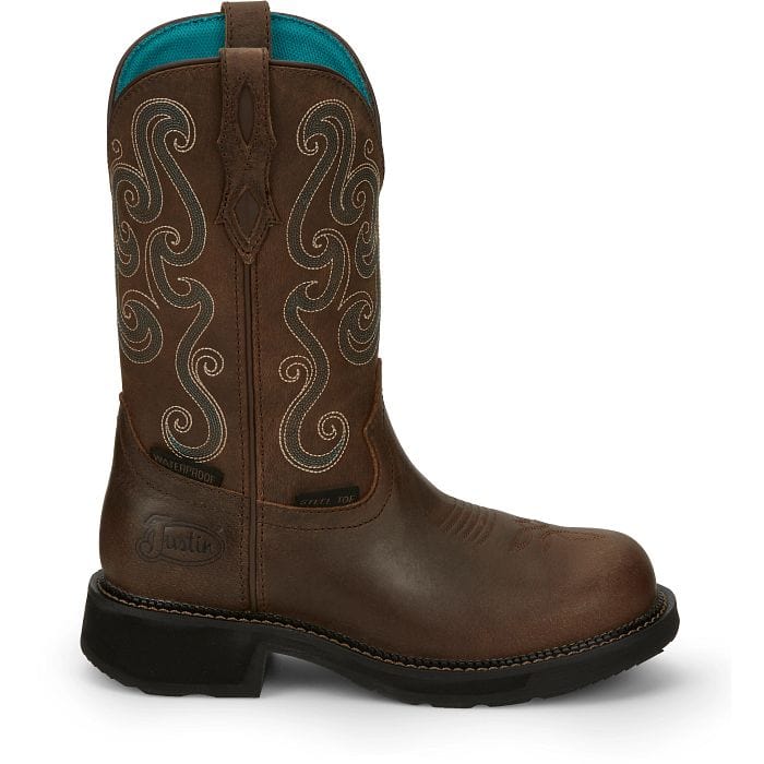 Justin Women's Tasha Brown Steel Toe Waterproof Work Boot GY9991 - Image 2