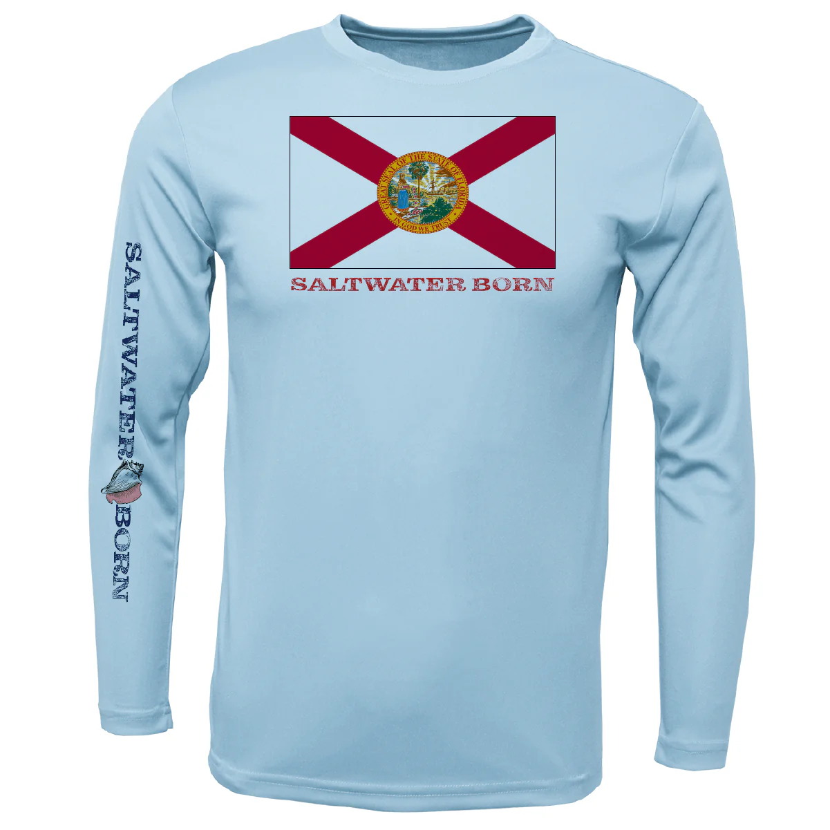Key West, FL Flag Boy's Long Sleeve UPF 50+ Dry-Fit Shirt - Image 5