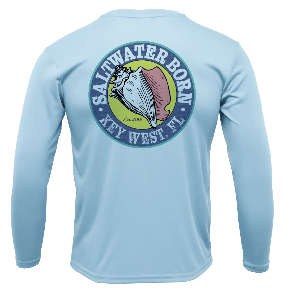 Key West, FL Flag Boy's Long Sleeve UPF 50+ Dry-Fit Shirt - Image 6