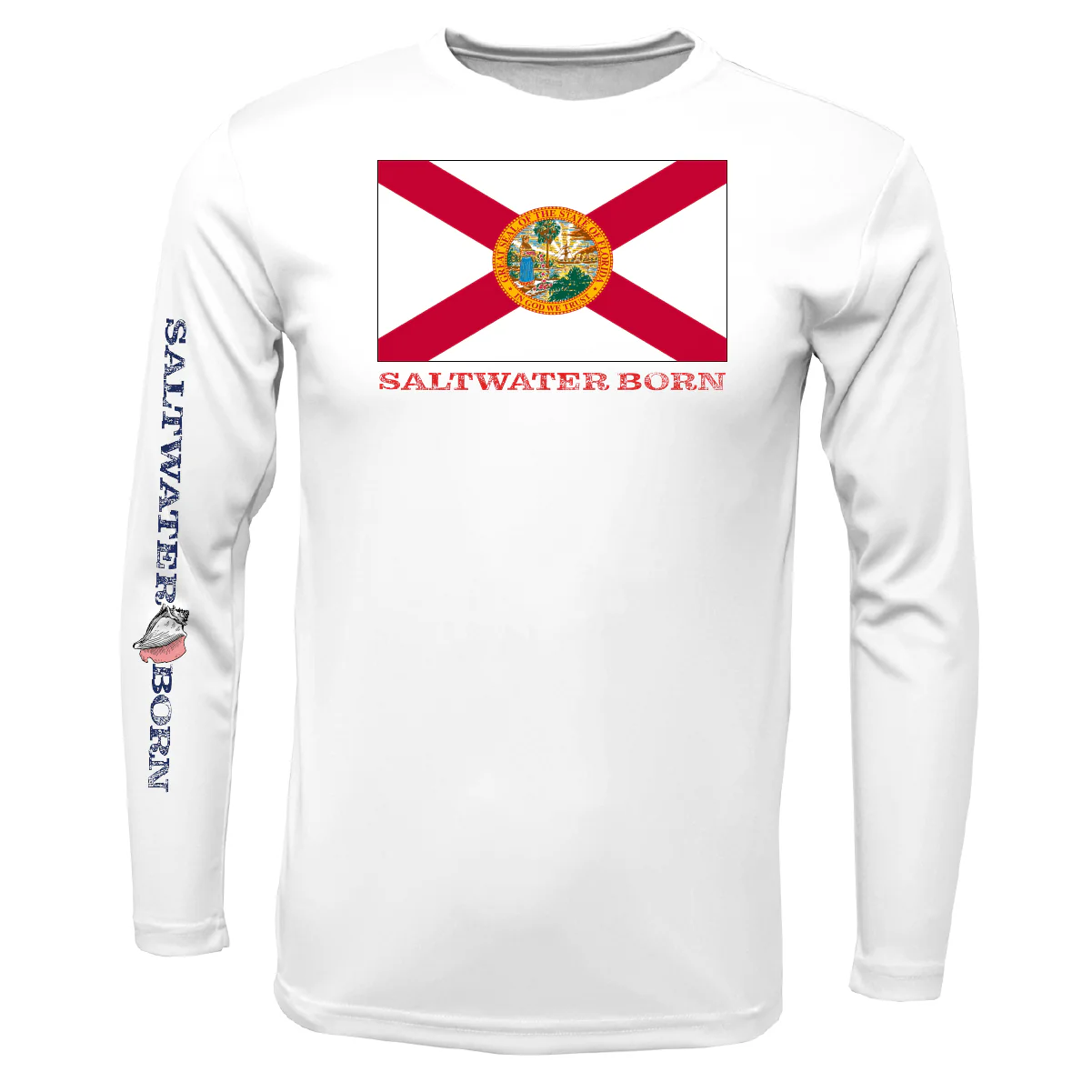 Key West, FL Flag Boy's Long Sleeve UPF 50+ Dry-Fit Shirt - Image 7