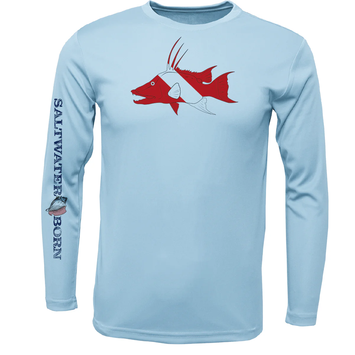 Key West, FL Hogfish Diver Long Sleeve UPF 50+ Dry-Fit Shirt