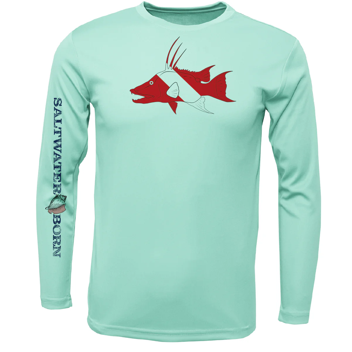Key West, FL Hogfish Diver Long Sleeve UPF 50+ Dry-Fit Shirt - Image 3