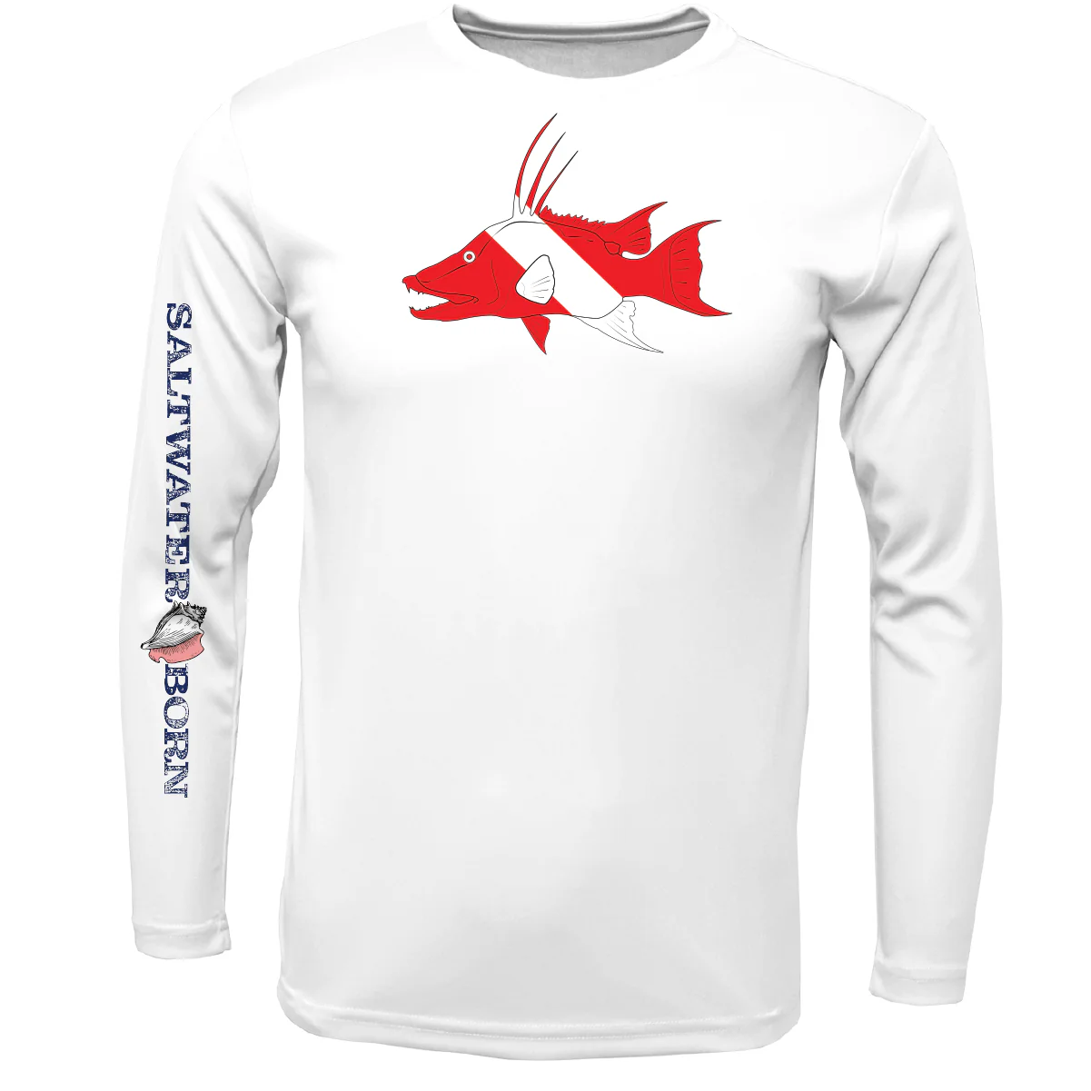 Key West, FL Hogfish Diver Long Sleeve UPF 50+ Dry-Fit Shirt - Image 5