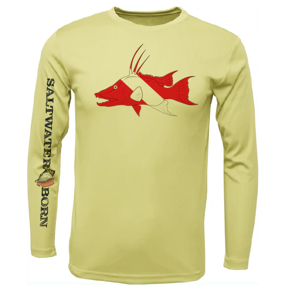 Key West, FL Hogfish Diver Long Sleeve UPF 50+ Dry-Fit Shirt - Image 9