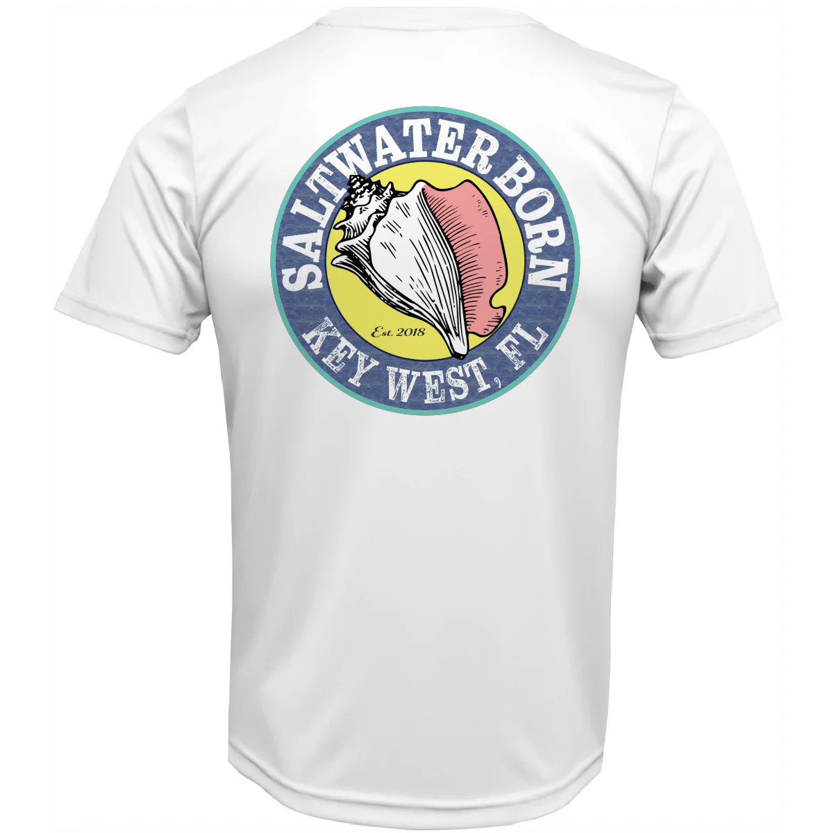 Key West, FL Sailfish on Chest Short Sleeve UPF 50+ Dry-Fit Shirt - Image 2
