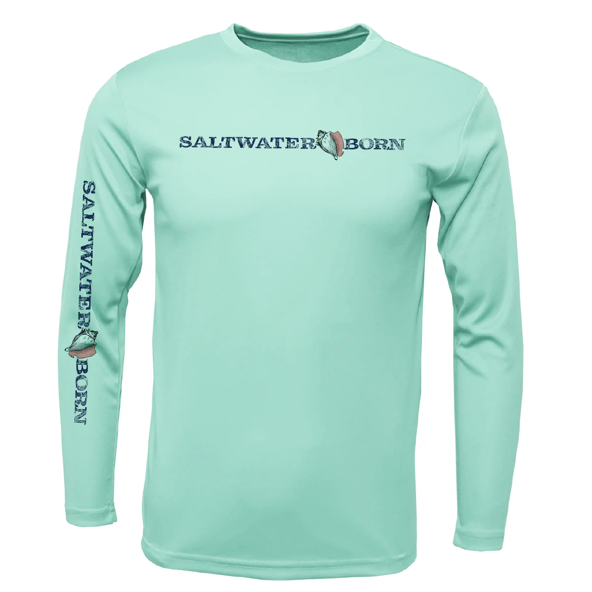 Key West, FL Saltwater Born Boy's Long-Sleeve UPF 50+ Dry-Fit Shirt - Image 5