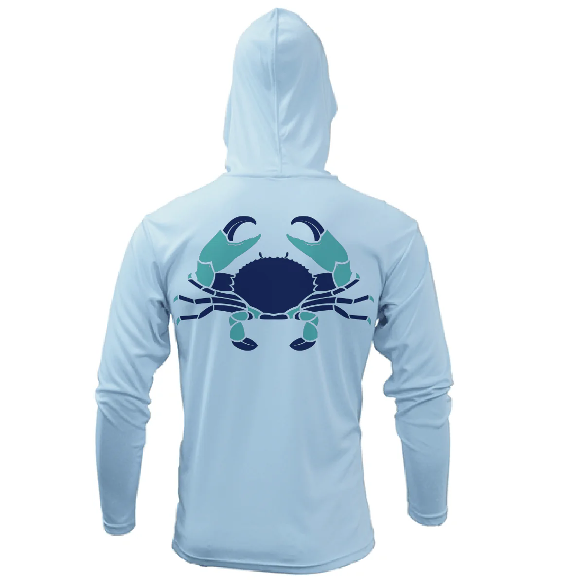 Key West, FL Stone Crab Long Sleeve UPF 50+ Dry-Fit Hoodie - Image 7
