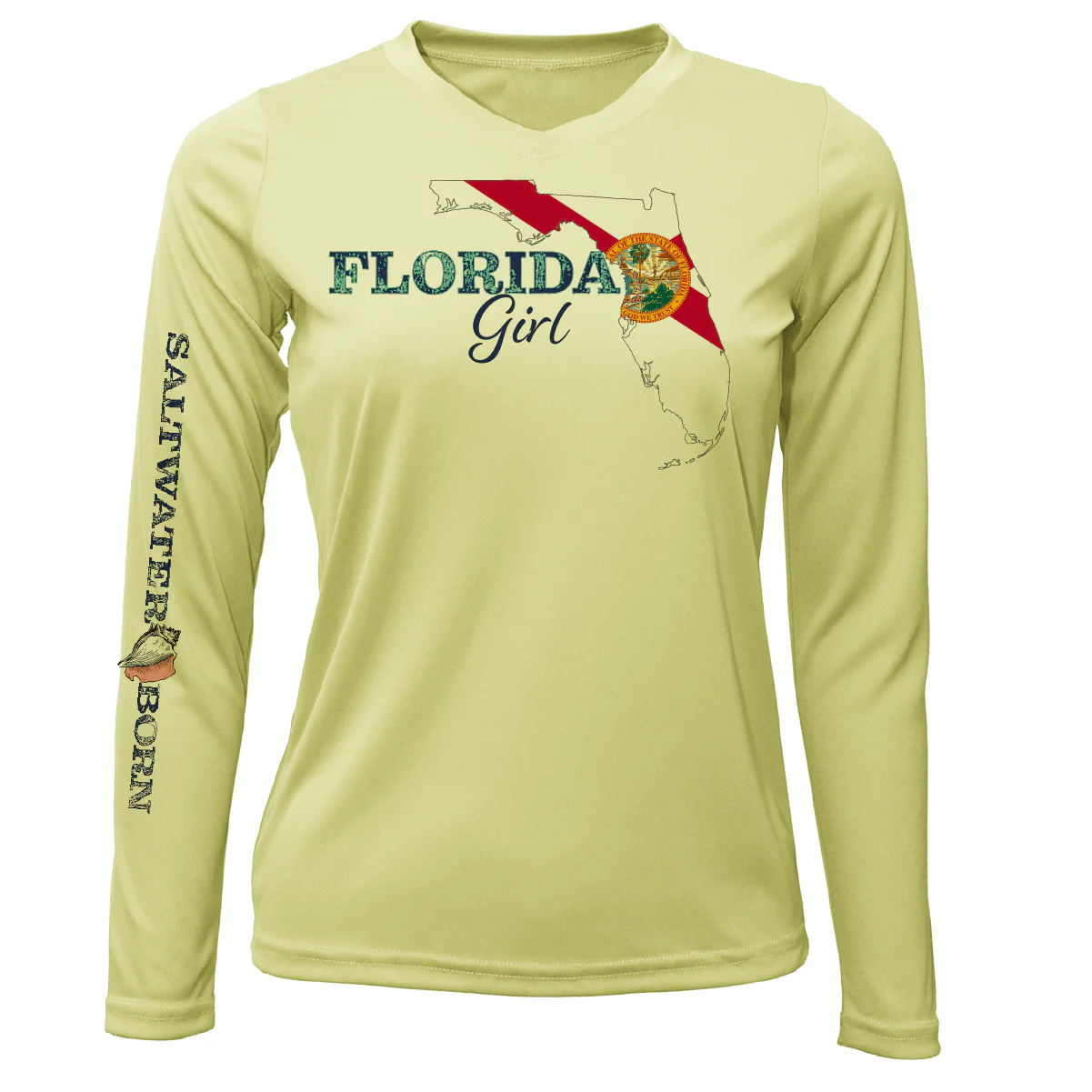 Key West Florida Girl Long Sleeve UPF 50+ Dry-Fit Shirt - Image 3