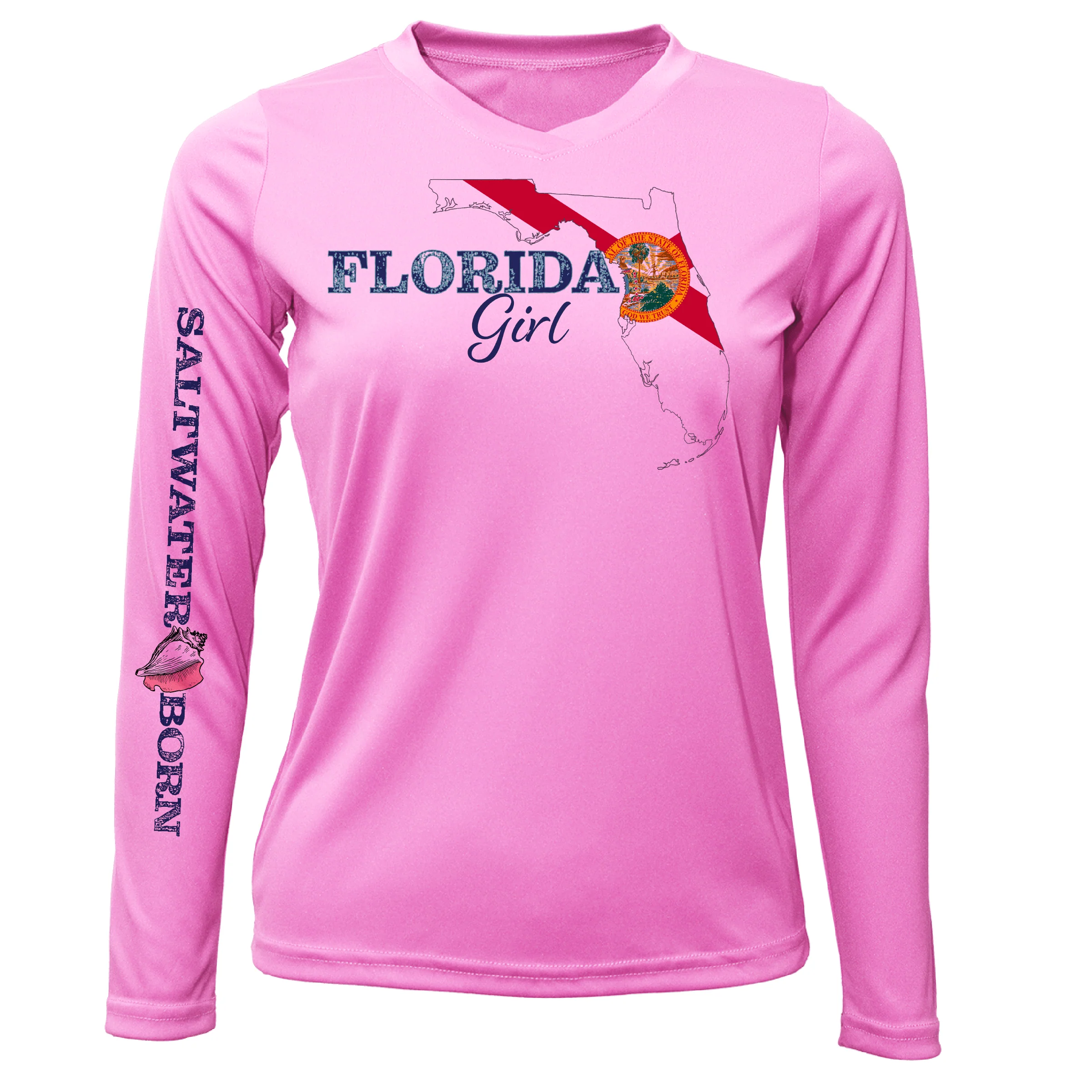 Key West Florida Girl Long Sleeve UPF 50+ Dry-Fit Shirt - Image 7