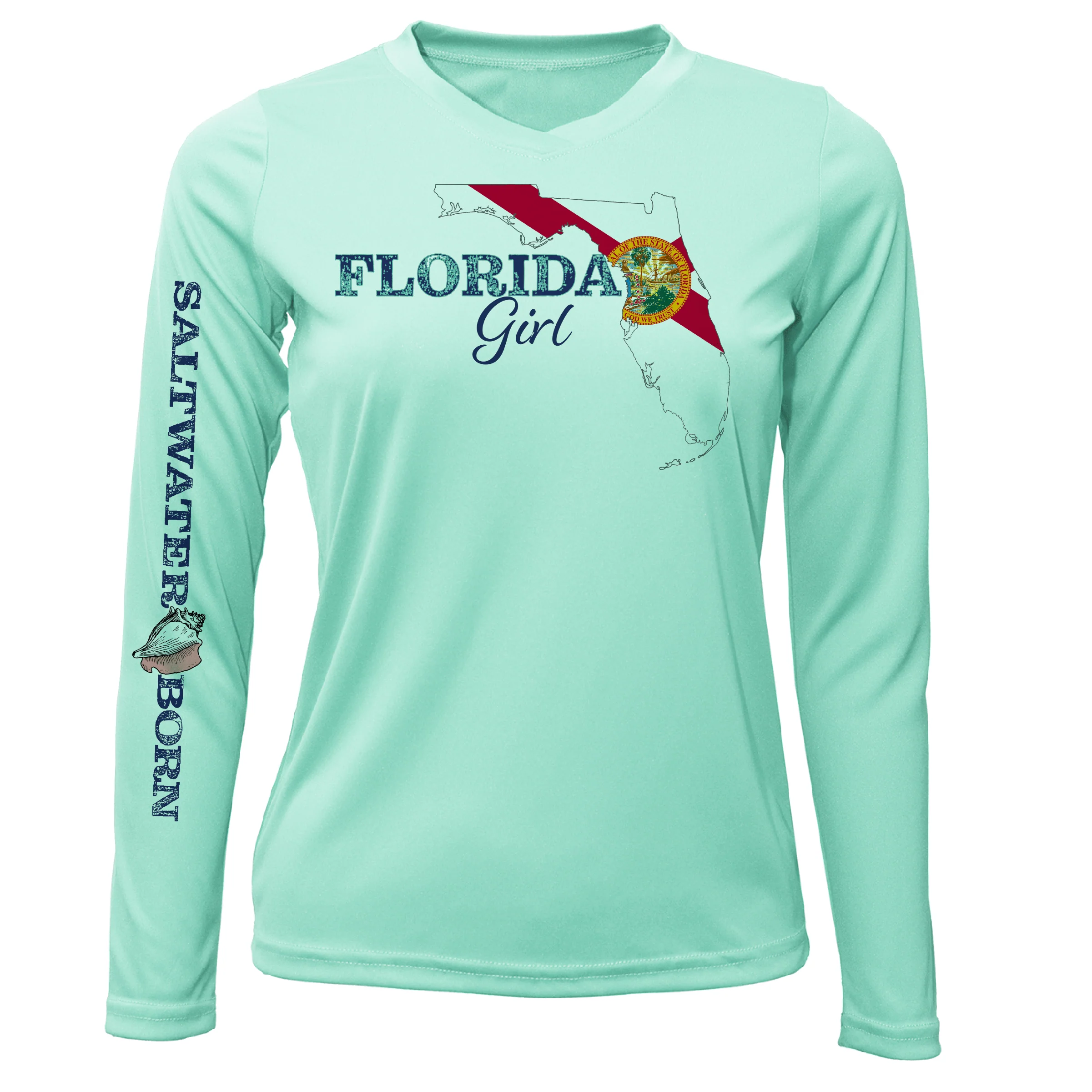 Key West Florida Girl Long Sleeve UPF 50+ Dry-Fit Shirt - Image 9