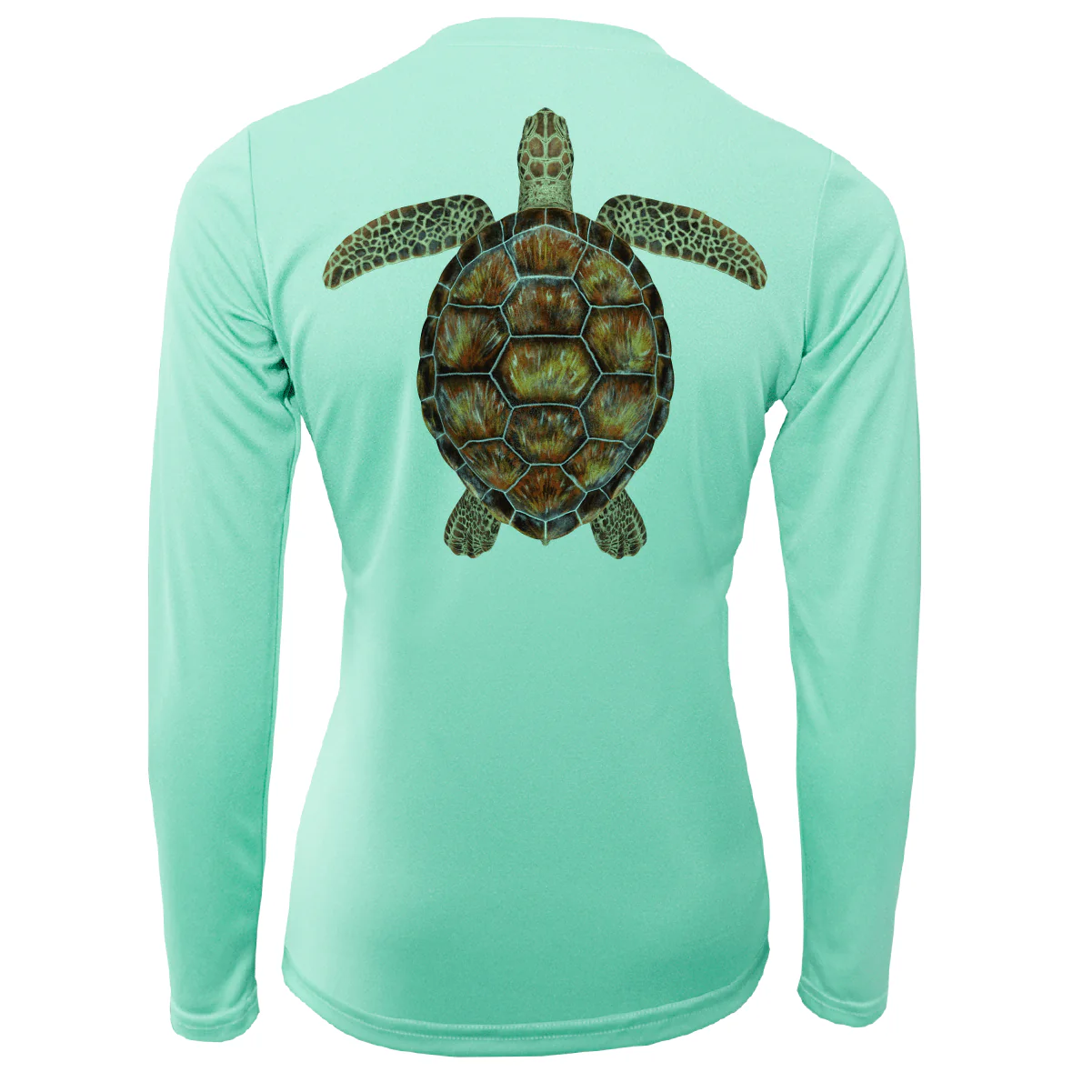 Key West Realistic Turtle Women's Long Sleeve UPF 50+ Dry-Fit Shirt - Image 3