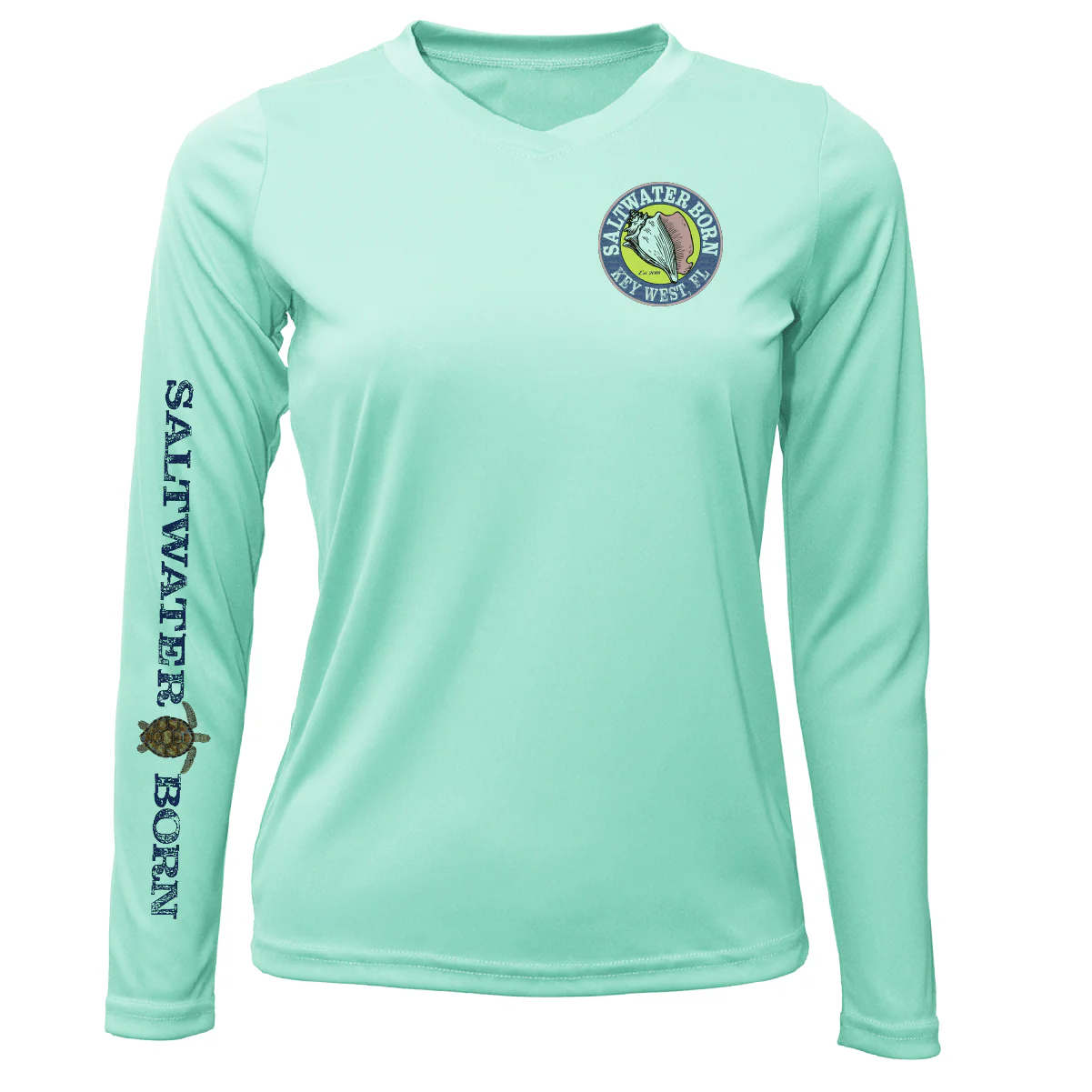 Key West Realistic Turtle Women's Long Sleeve UPF 50+ Dry-Fit Shirt - Image 4