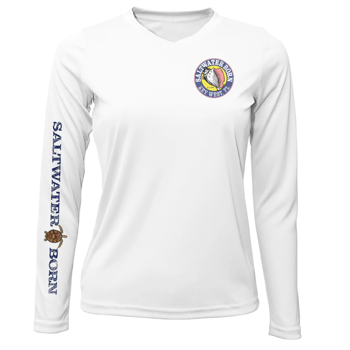 Key West Realistic Turtle Women's Long Sleeve UPF 50+ Dry-Fit Shirt - Image 6