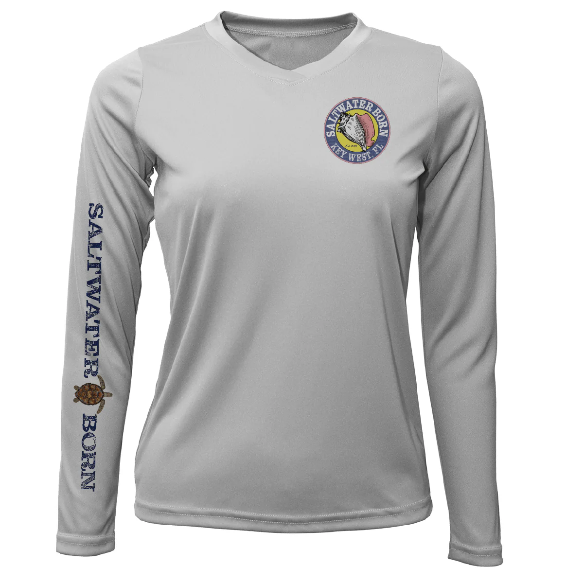 Key West Realistic Turtle Women's Long Sleeve UPF 50+ Dry-Fit Shirt - Image 9