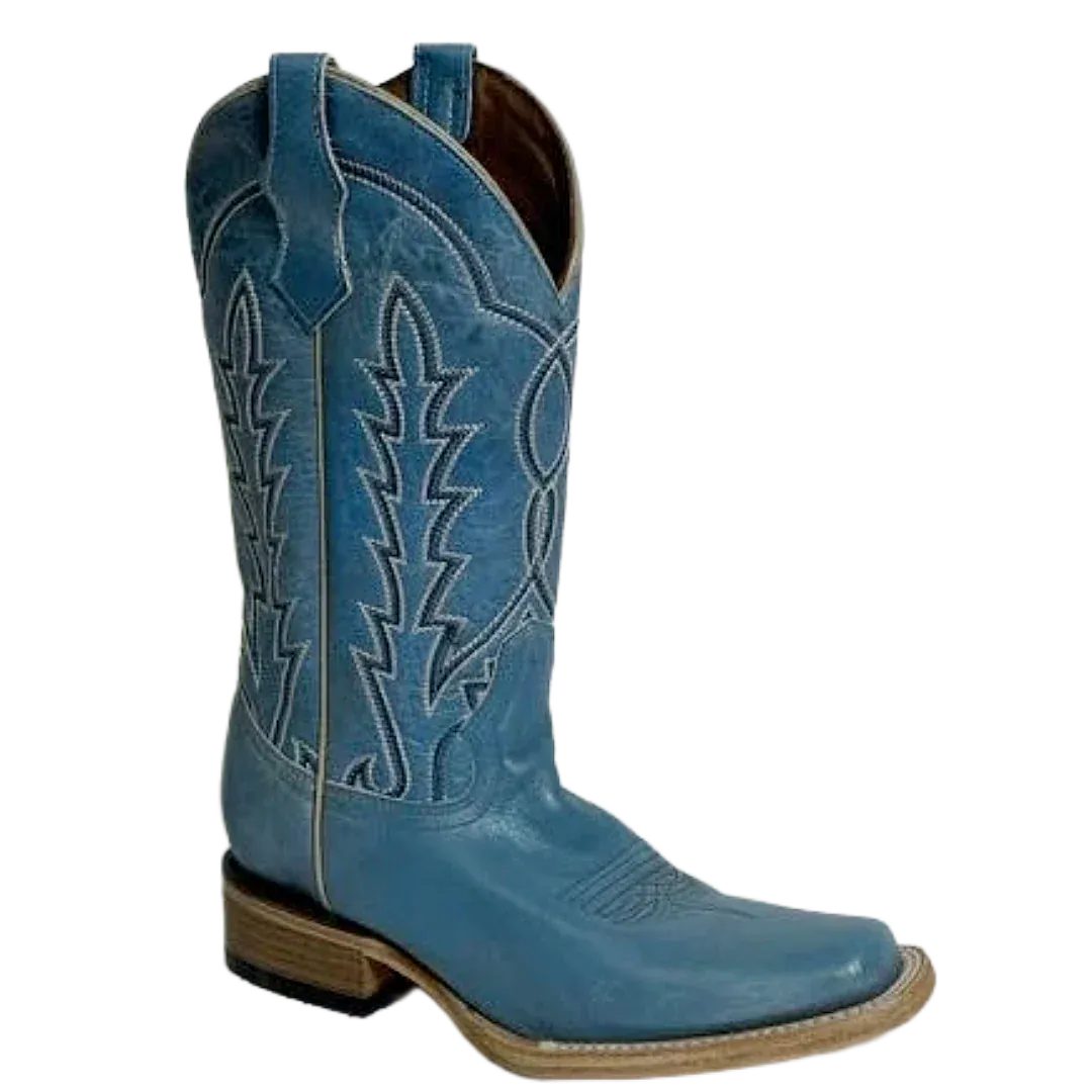 Circle G Women's Light Blue Embroidered Western Boots L6334
