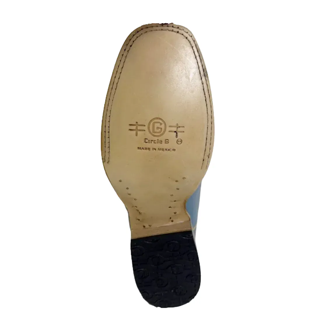 Circle G Women's Light Blue Embroidered Western Boots L6334 - Image 4