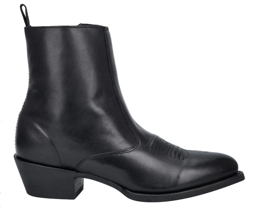 Laredo Men's Fletcher Black Leather Ankle Boots 62070 - Image 2