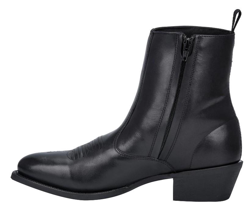 Laredo Men's Fletcher Black Leather Ankle Boots 62070 - Image 3
