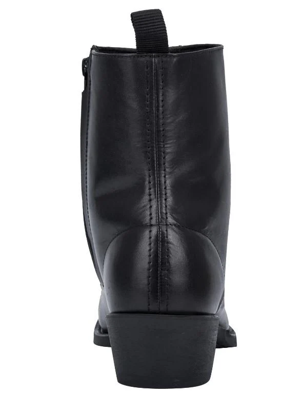 Laredo Men's Fletcher Black Leather Ankle Boots 62070 - Image 4