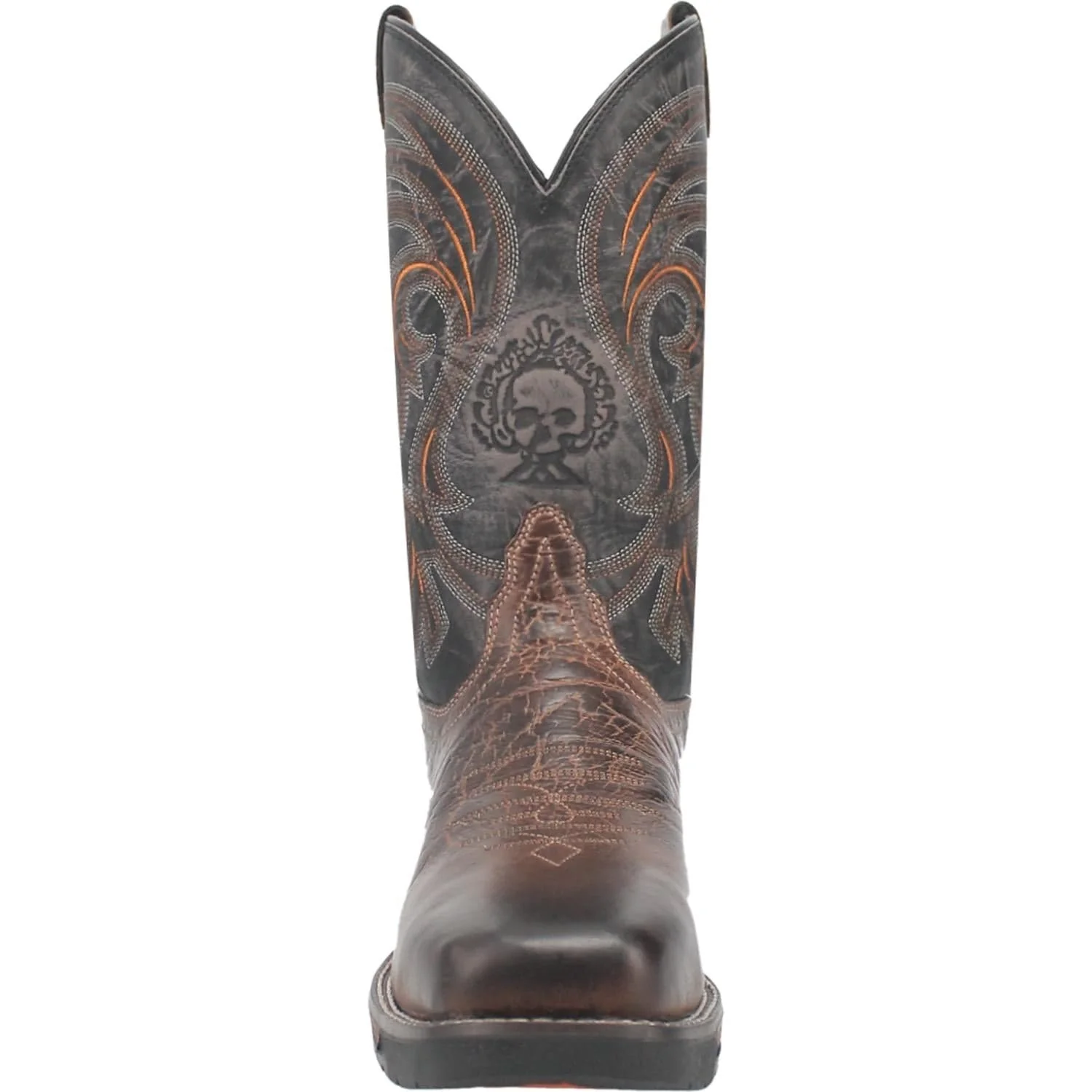 Laredo Men's Hawke Brown/Black Leather Steel Toe Cowboy Boots 6920 - Image 3