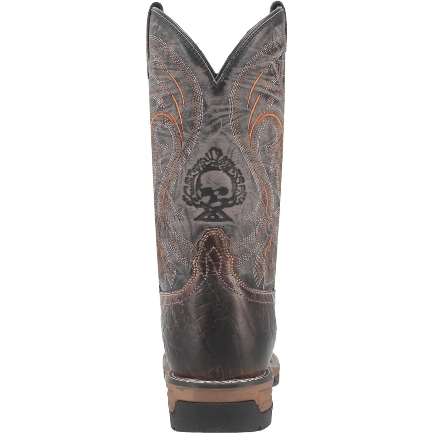 Laredo Men's Hawke Brown/Black Leather Steel Toe Cowboy Boots 6920 - Image 4