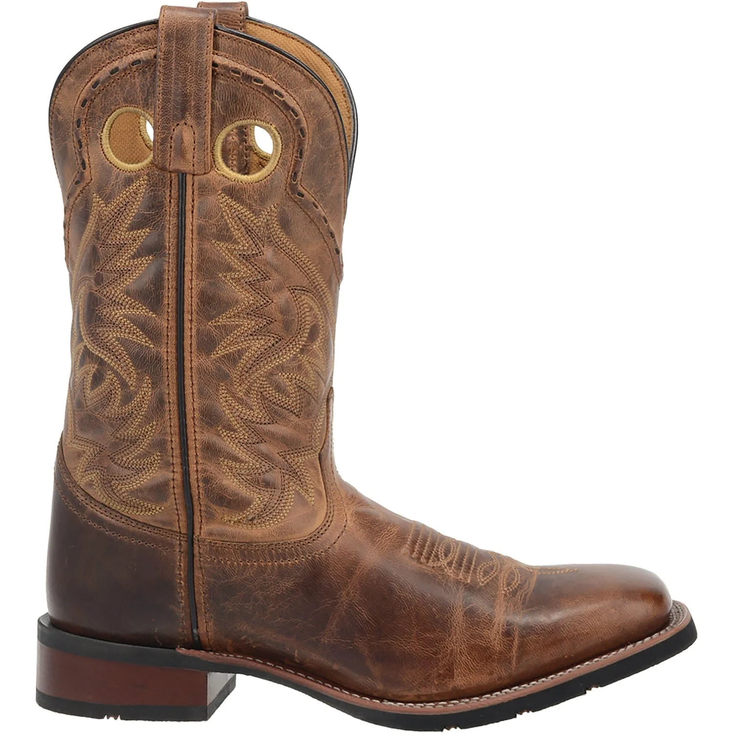 Laredo Men's Kane Distressed Tan Cowboy Boots 7812 - Image 7